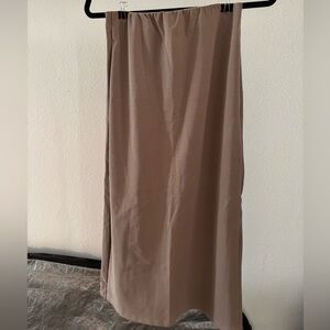 Taupe Midi Skirt